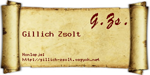 Gillich Zsolt névjegykártya